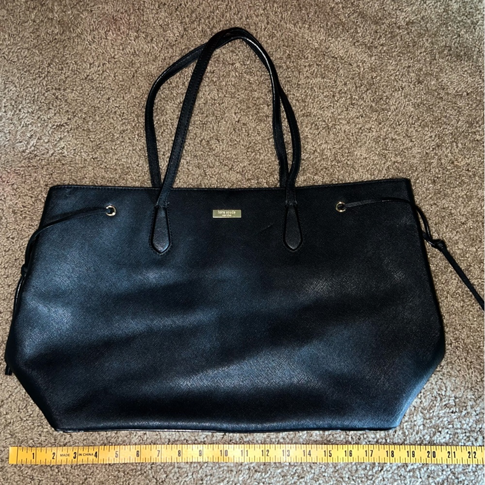 Kate Spade Black Leather Tote Bag
